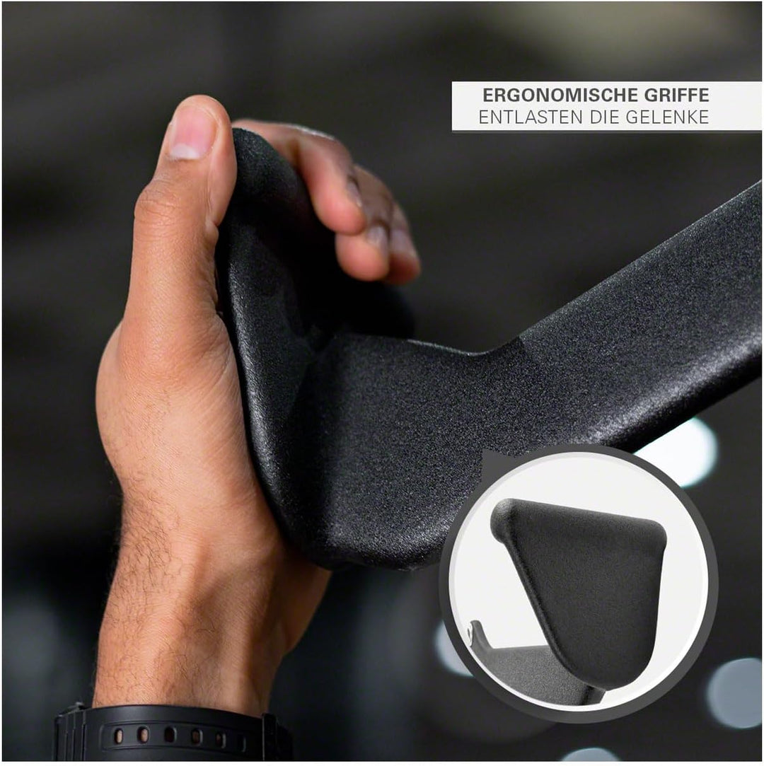 Sport-Tec ergonomischer Latzug- und Rudergriff, Seilzug Krafttraining Muskelaufbau Bizeps Curls, 54x