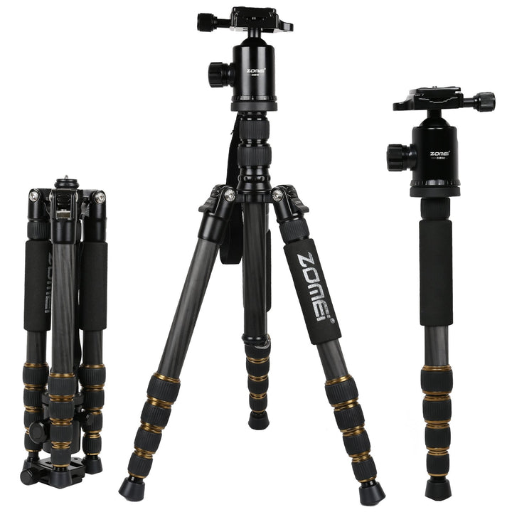 ZOMEI Z699C Kohlefaser Portable Stativ mit Kugelkopf Compact Travel für Canon, Sony, Nikon, Samsung,