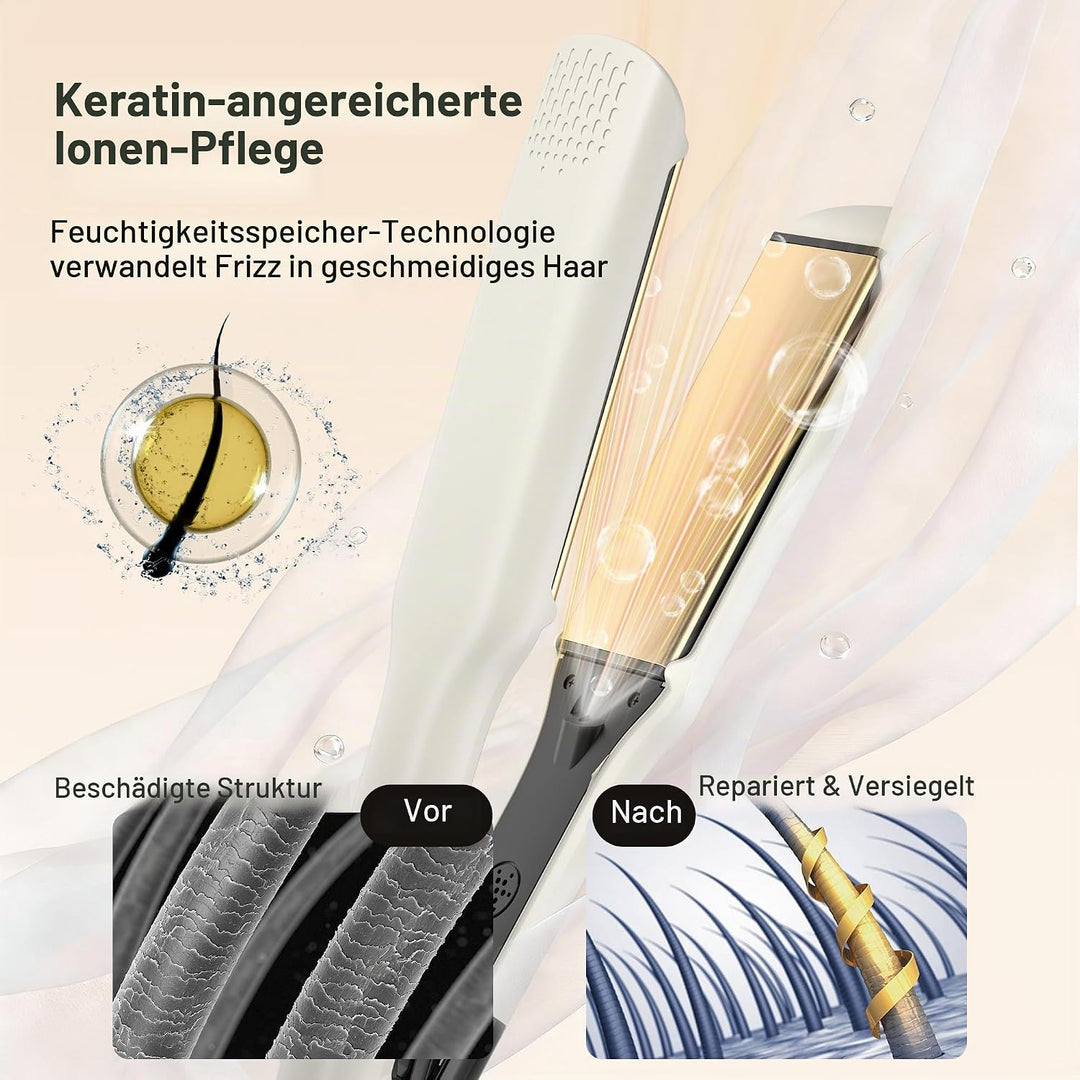 BarberBoss Haarglätter mit Floating Ceramic Technology, Platten-Glätteisen, Professional Glätteisen