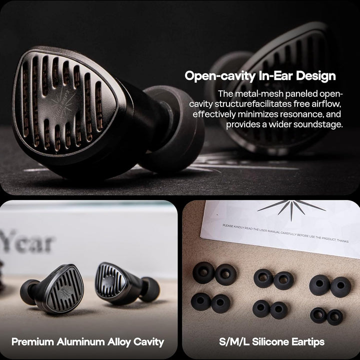 LINSOUL Kiwi Ears Septet - 1DD + 4BA + 1 Planar + 1 PZT Quadbrid IEM - HiFi Kabel - Gaming - Ohrhöre