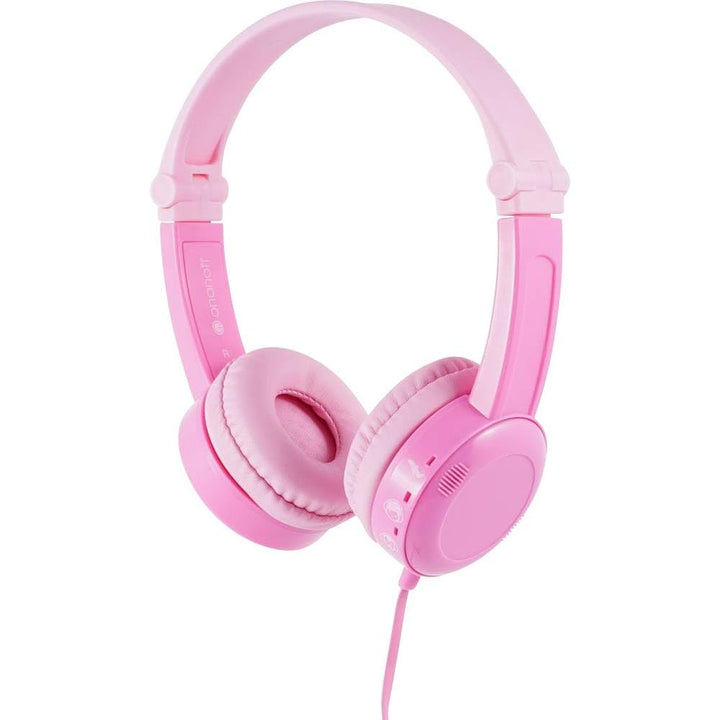 ONANOFF Travel Kinder On Ear Stereo-Kopfhörer, faltbar, Geräuschbegrenzung, Rosa
