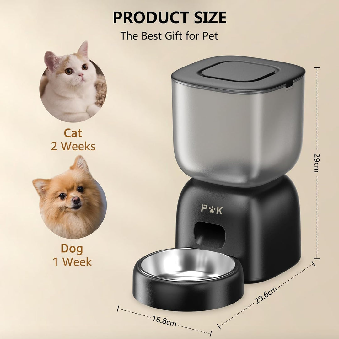 PUPPY KITTY Futterautomat Katze und Katzenbrunnen Combo, 180 Tage Lange Batterielebensdauer, Leicht