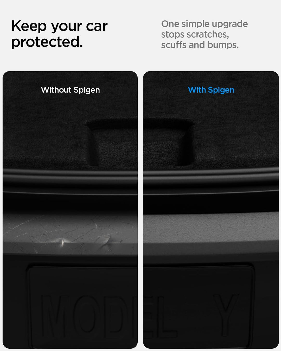 Spigen Tesla Model Y Juniper (Nur Premium & Performance 2025 2026) Heckstossstangenschutz, Stossstan
