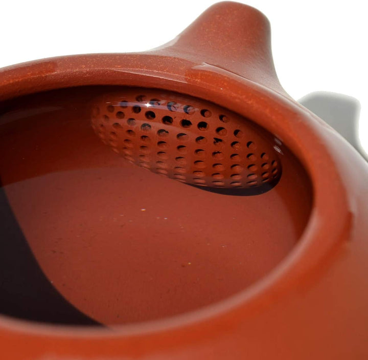 Yxhupot chinesische Yixing-Teekanne, echter DaHongPao Tonrot, Xishi Pots, Kugelfilter (240 ml) 8oz/2