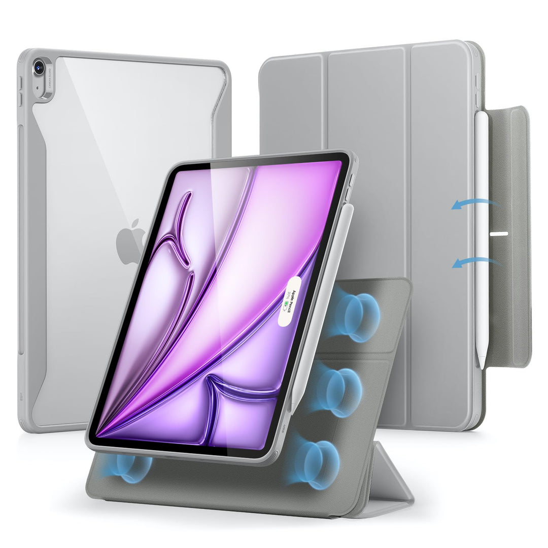 ESR für iPad Air 13 Zoll M2 Hülle, iPad Air 2024 Hülle mit Stifthalter, abnehmbare magnetische Abdec