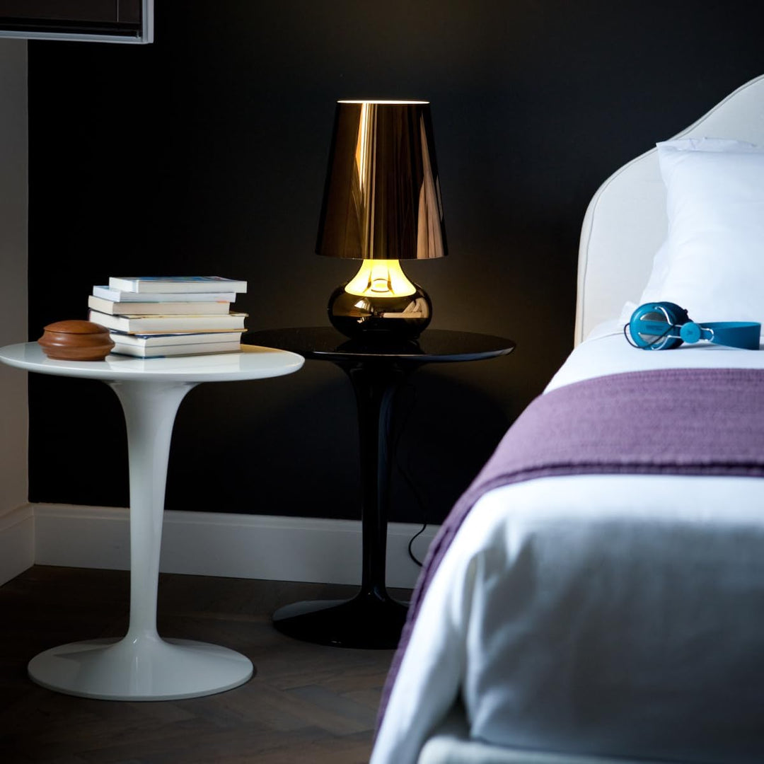 Kartell Tip Top Mono Beistelltisch, Weiss Nero, Nero