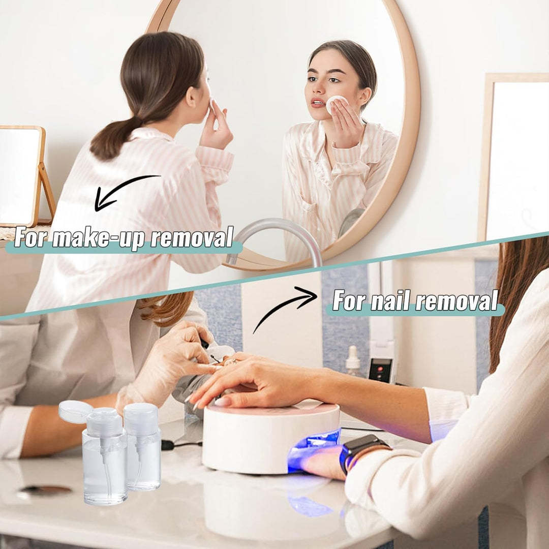 2 Stück 200ml Dispenser Pumpflasche, Nagellackentferner Pumpspender, Pumpspender RunterdrüCken für N