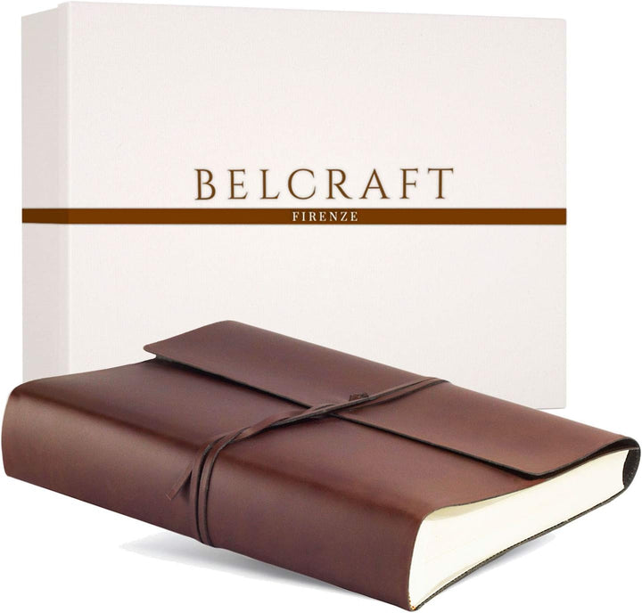 BELCRAFT Vietri Fotoalbum aus recyceltem Leder, Handgearbeitet in klassischem italienischem Stil, Ge