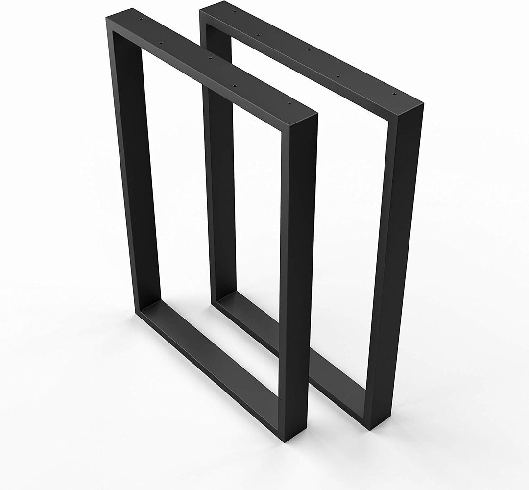 sossai® Stahl Tischkufen (pulverbeschichtet) TKK1 | Farbe: Schwarz | 2 Stück | Breite 50 cm x Höhe 7