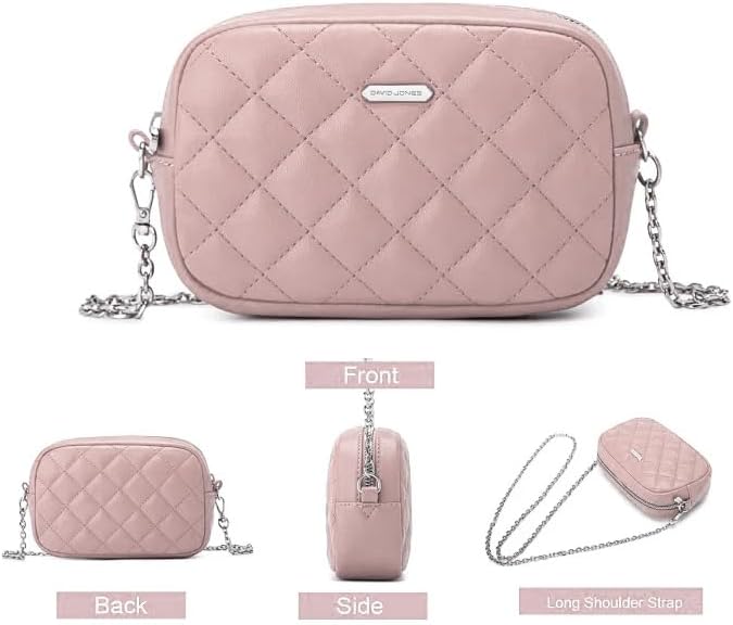 David Jones - Dämen Kleine Umhängetasche - Frau Mini Handtasche PU Leder - Handy Tasche Multi Tasche