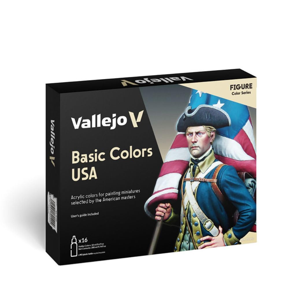 Vallejo 070140 Farbset, Basic Farben USA, 16x17, Single
