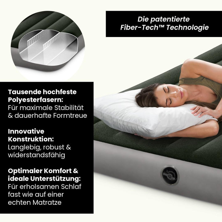 JR. Twin DURA-Beam Prestige Downy AIRBED Grün 76x191x25 cm, Grün 76x191x25 cm