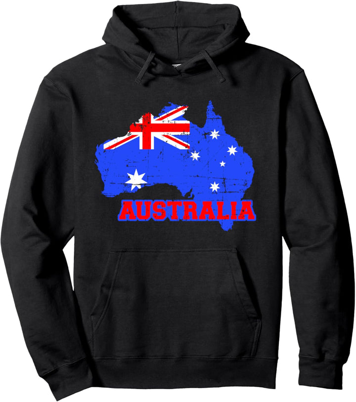 Australien Karte Flagge Pullover Hoodie