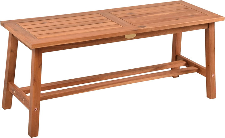 Spetebo Akazien Gartenbank Santa Clara 2-Sitzer geölt - 100 x 35 cm - Garten Sitz Bank aus FSC Massi