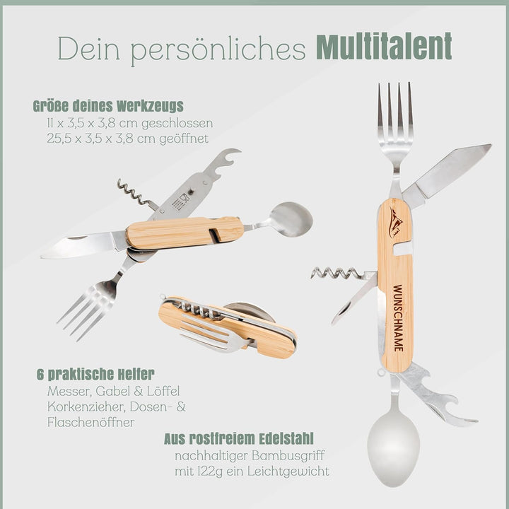 Wanderwerkzeug, Wandern Geschenk, Berge, Geschenke für Männer, Wanderbesteck, Bergliebe, Männergesch