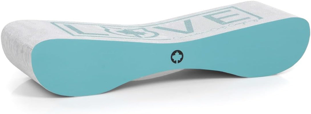 CanadianCat Company | Kratzbrett/Kratzpappe für Katzen - Satellite 2.0 Kratzbrett - Love - Türkis