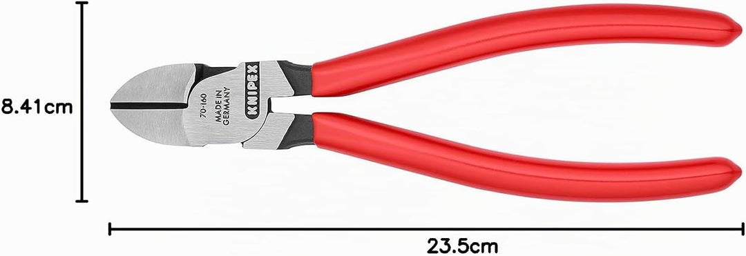 Knipex Seitenschneider schwarz atramentiert, mit Kunststoff überzogen 160 mm (SB-Karte/Blister) 70 0