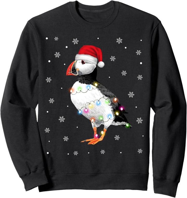 Xmas Tee Atlantic Puffinmas Muffin Christmas Lights Puffins Sweatshirt