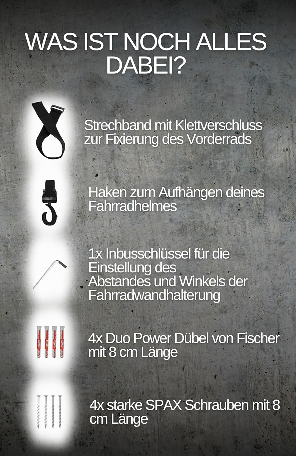 VELOSTAR Premium Fahrrad Wandhalterung - Verstellbar, Platzsparend & Robust - Fahrrad Wandbefestigun
