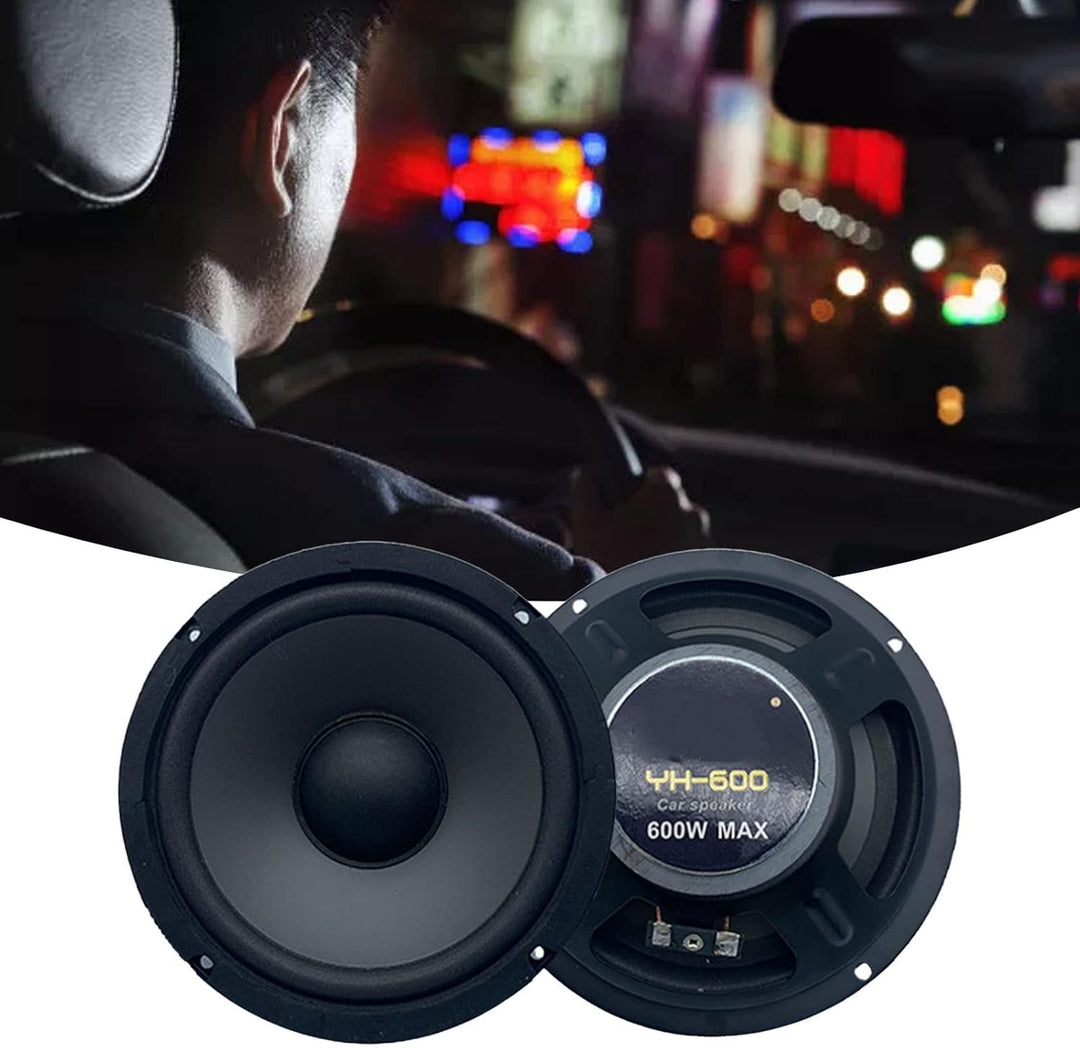 2PCS Koaxiallautsprecher 6,5 Zoll Universal Audio Stereo Musik Hochempfindlicher Lautsprecher 600 W,