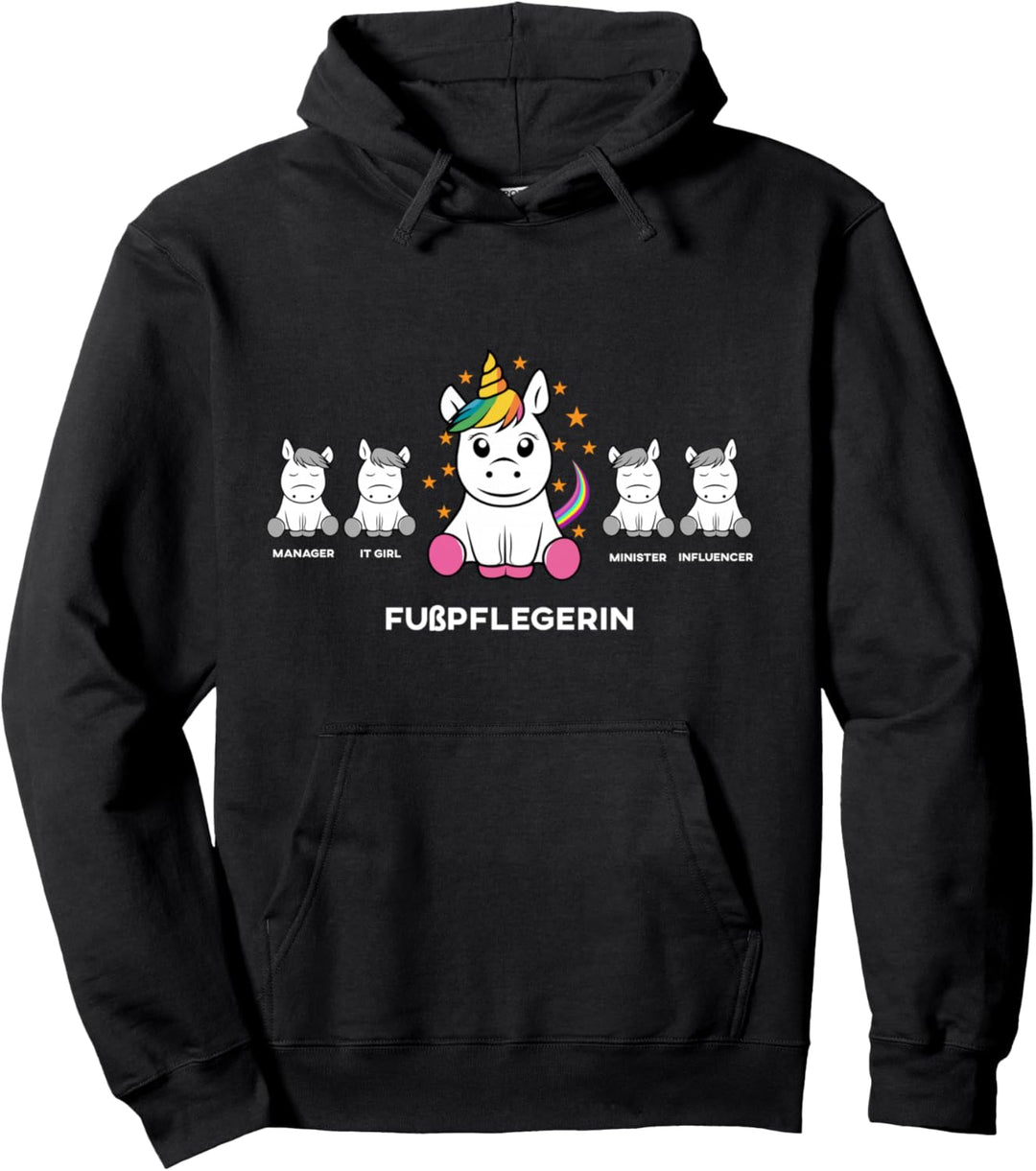fusspflegerin lustiges Einhorn Idee für Mitarbeiter Pullover Hoodie
