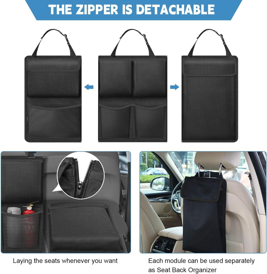 CGEAMDY Multifunktionale Auto Organizer Rücksitz, Kofferraum Organizer Auto, Oxford Tuch auto Koffer