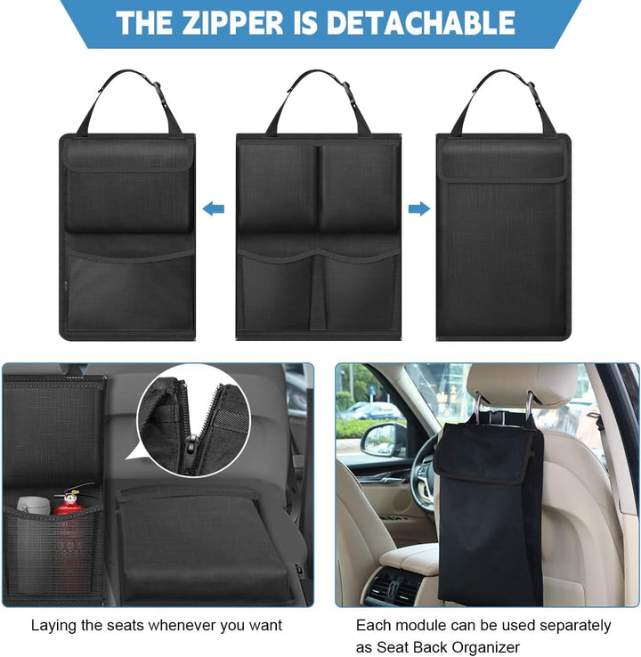 CGEAMDY Multifunktionale Auto Organizer Rücksitz, Kofferraum Organizer Auto, Oxford Tuch auto Koffer