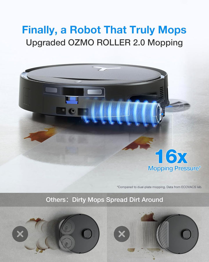 ECOVACS DEEBOT T80S Omni Saugroboter und Mopp, 24800Pa Saugkraft, Sofortiger Selbstreinigung OZMO Ro