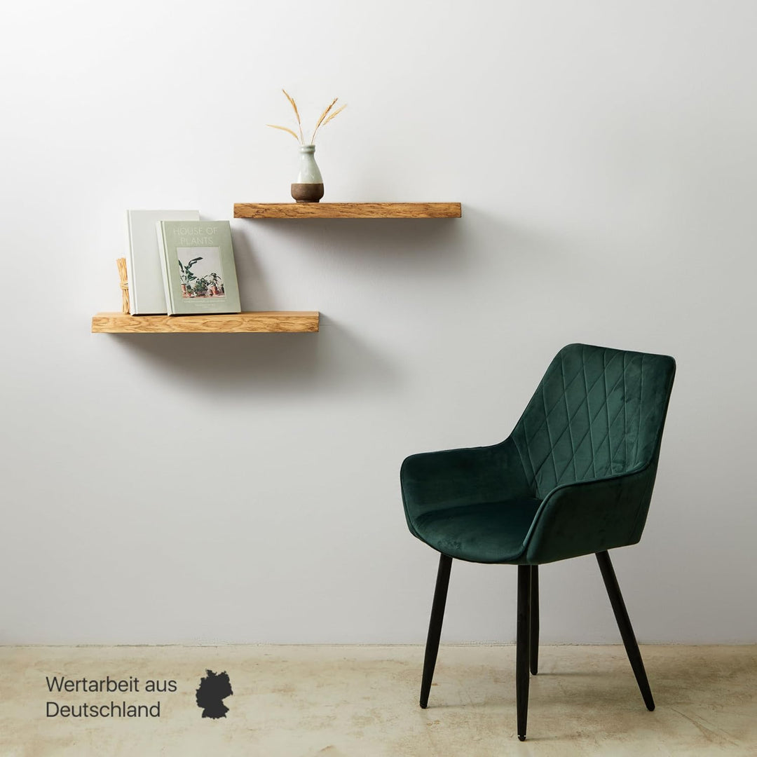 1 Original BestLoft® Wandregal Ruby mit Baumkante aus Eiche Wandboard (50cm) Baumkante 50cm, Baumkan