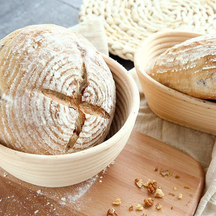 Sauerteig Starter Set mit Gärkörbchen & Sauerteig Starterglas & Alle Brot Backen Zubehör, Natürliche