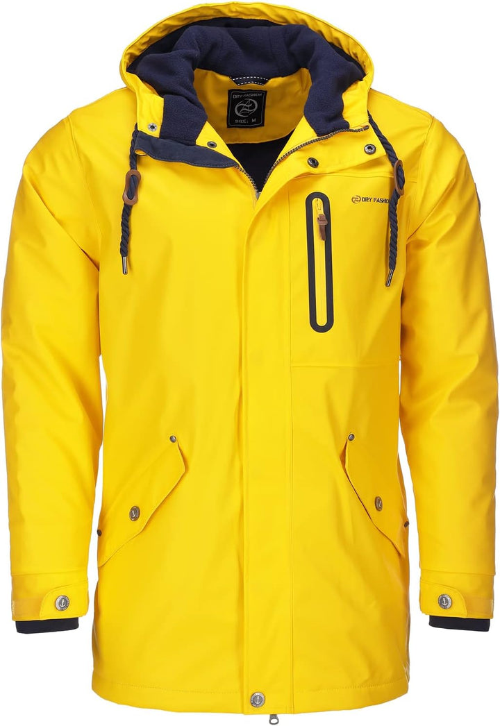 Dry Fashion Herren Regenjacke Bergen - Herrenjacke Regenmantel Männer Jacke Gefüttert Winddicht Wass