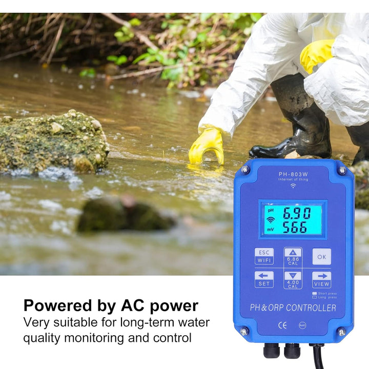 FTVOGUE PH-ORP-Controller, Werkzeug Zur Überwachung der Wasserqualität, Langlebiges ABS-Material, 2-