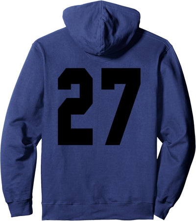 # 27 Team Sports Trikot vorne & hinten Number Player Fan Pullover Hoodie