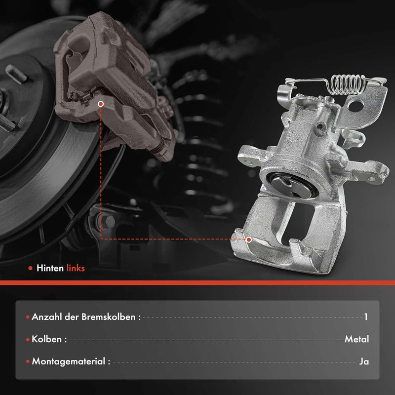 Frankberg 1x Bremssattel Bremszange Hinten Links Kompatibel mit Mondeo III Turnier BWY 1.8L-3.0L 200