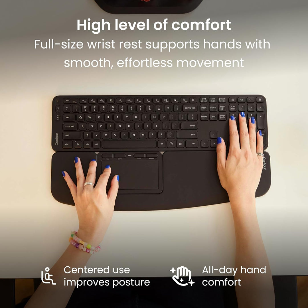 Contour Touch Ergonomic Touchpad Wireless Wireless - Black, Wireless - Black