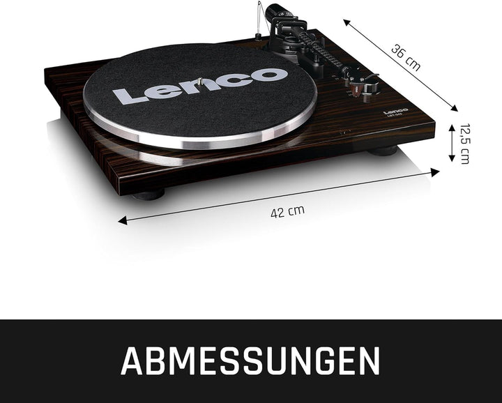 Lenco LBT-345WA - Plattenspieler mit Bluetooth® und 2M Red Tonabnehmer, inklusive verchromtem Platte