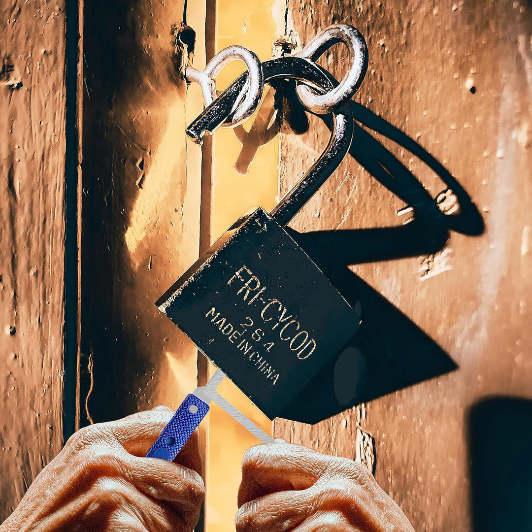 Retoo Lockpicking Set 17 Stück Dietrich, 12 Picks und 5 Drehmomentschlüssel, perfektes Lock Pick Set