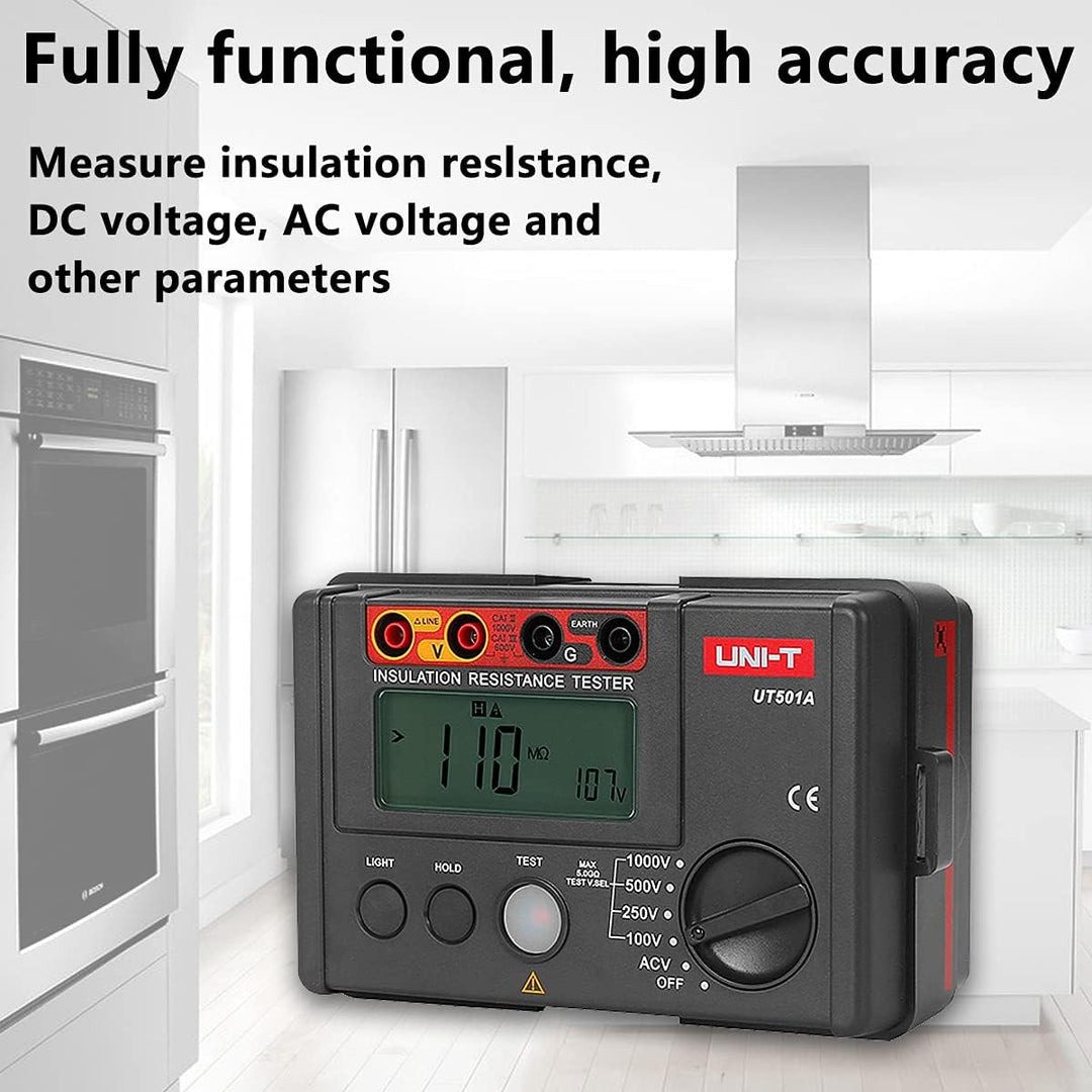 Isolierung Widerstand Tester, UT501A LCD Isolationsmessgerät Isolationstester, Digital Megaohmmeter