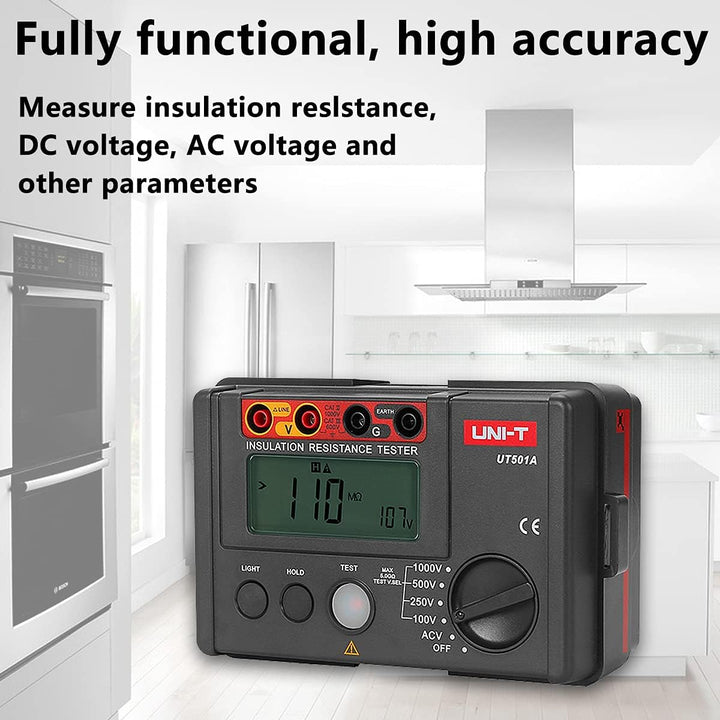 Isolierung Widerstand Tester, UT501A LCD Isolationsmessgerät Isolationstester, Digital Megaohmmeter