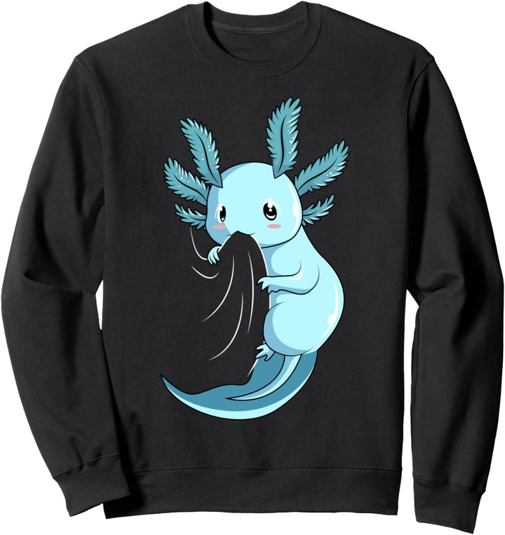Blauer Axolotl Salamander Kinder Frauen Mädchen Sweatshirt