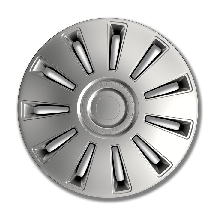 Petex RB528414 Radzierblende Mythos Grösse 14 Zoll 2-fach lackiert Material: Nylon in Box, silber -