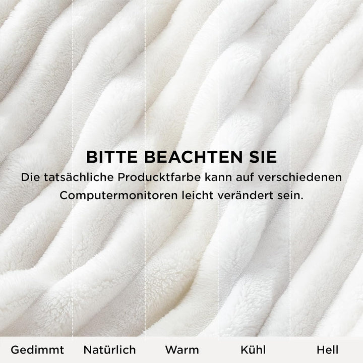 Bedsure Kuscheldecke Flauschig Decke Fleecedecke – Weiche Warme Grobe Korddecke Gemütlicher Sofadeck