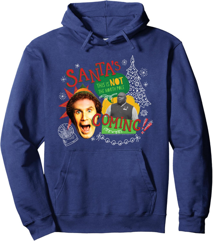 Elf Santa's Coming Weihnachtsmann Weihnachten Pullover Hoodie