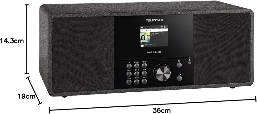 Telestar DIRA S 24 CD - DAB+ Digitalradio mit CD-Player (Stereo Radio, UKW/DAB/DAB+, CD Player, Blue