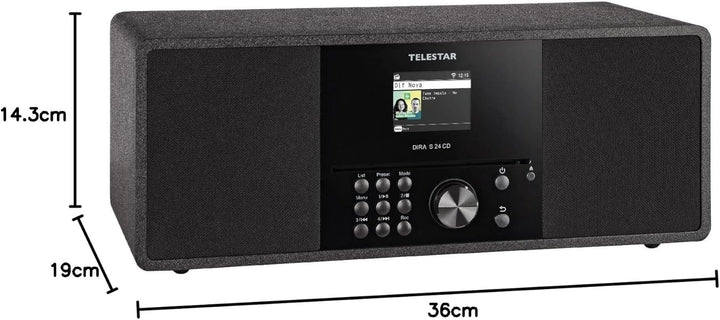 Telestar DIRA S 24 CD - DAB+ Digitalradio mit CD-Player (Stereo Radio, UKW/DAB/DAB+, CD Player, Blue
