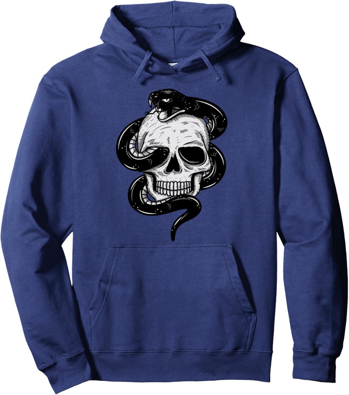 Snake & Skull Geschenk Motorradfahrer Schlange Totenkopf Pullover Hoodie