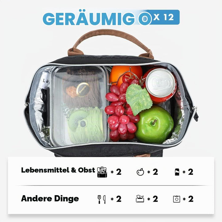 Lekesky Kühltasche Damen Lunchtasche Isolierte für Frauen Auslaufsichere Weit Geöffnete Lunchbox, 11