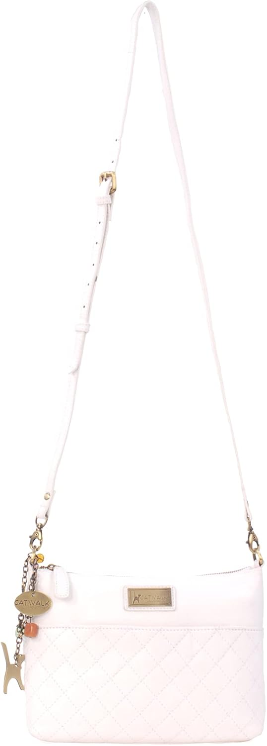 Catwalk Collection Handbags - Klein - Gesteppte Leder - Umhängetasche/Schultertasche für Damen - JOS