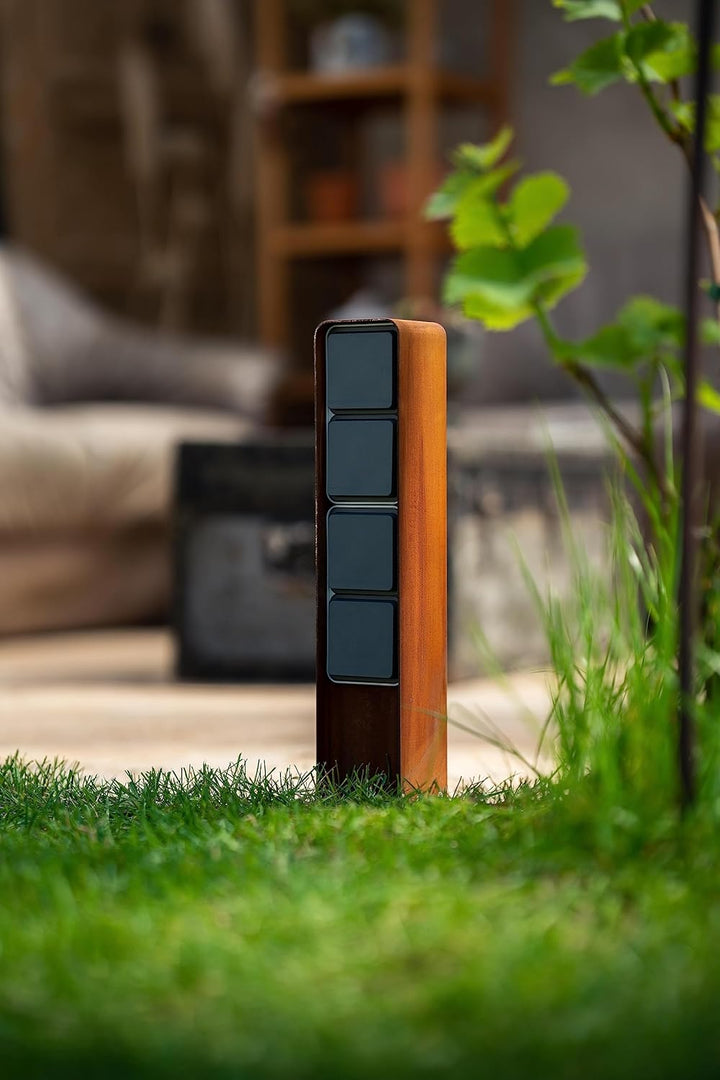 MG-Elektro Steckdosensäule 4fach (Corten) | Aussensteckdose wetterfest IP55, Rost, Modernes Design &