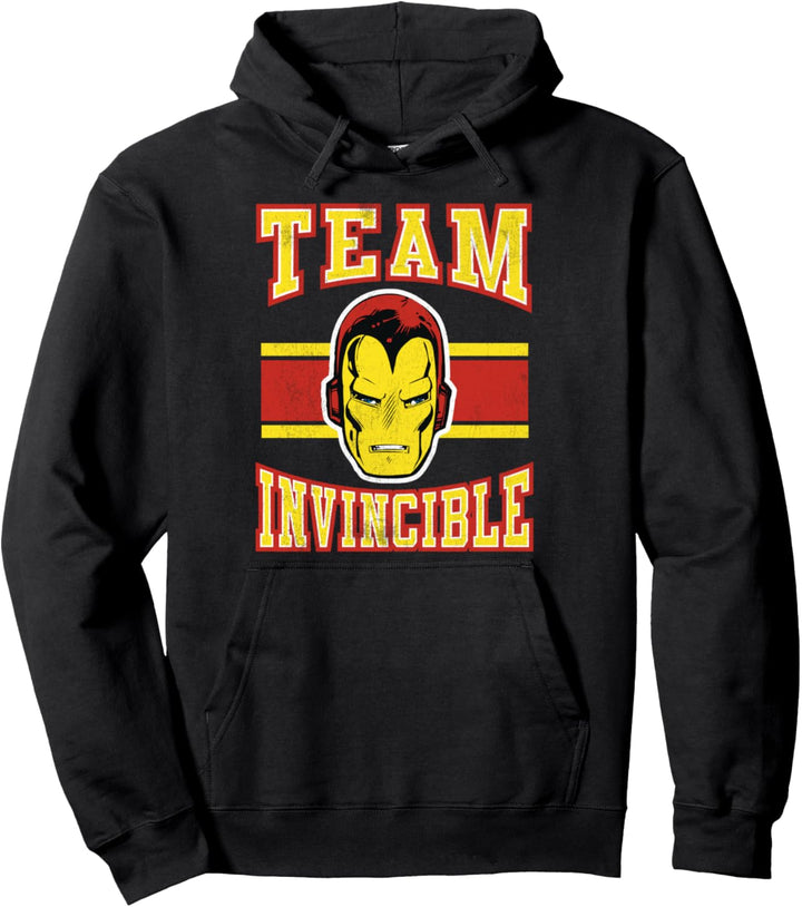 Marvel Avengers Iron Man Team Invincible Logo Pullover Hoodie